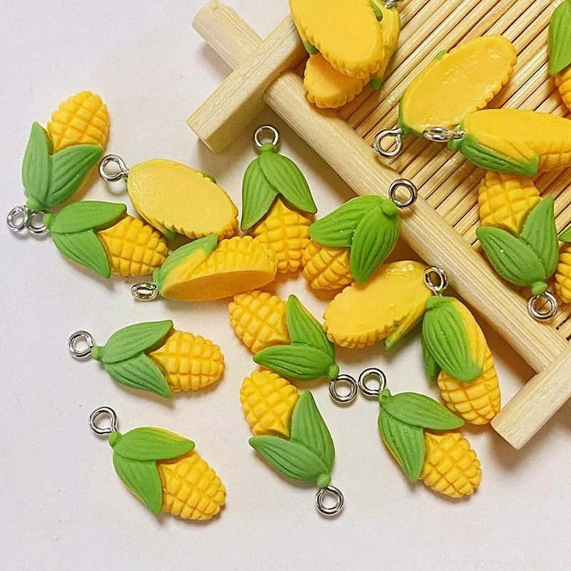 Resin Art Bracelet - 20Pcs Funny Mini Corn Vegetable Resin
