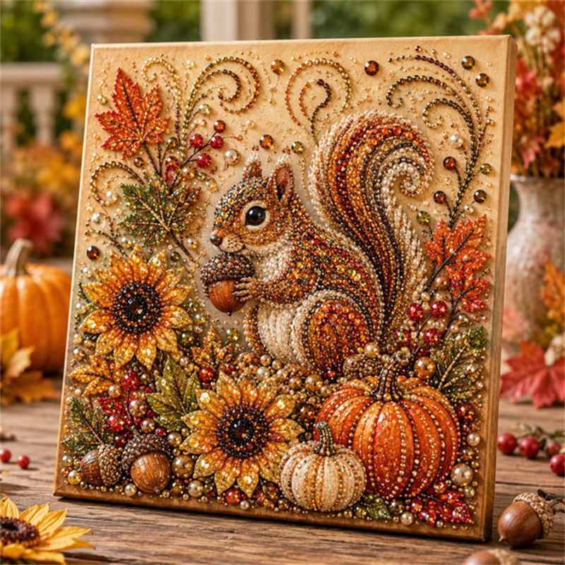 Resin Art Of Flowers - Autumn Diamond Pearl Painting Kit Fall