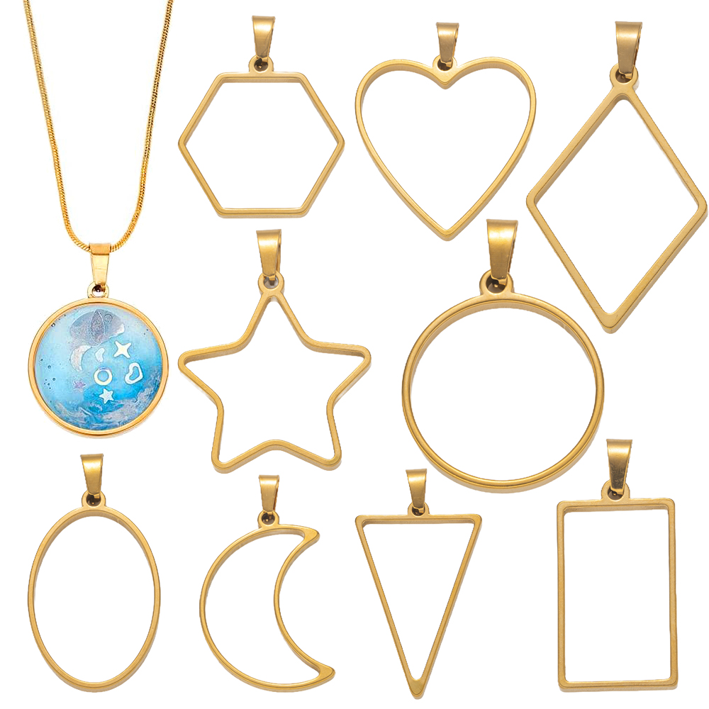 Resin Art Kits For Adults - 5pcs Stainless Steel Open Back Resin