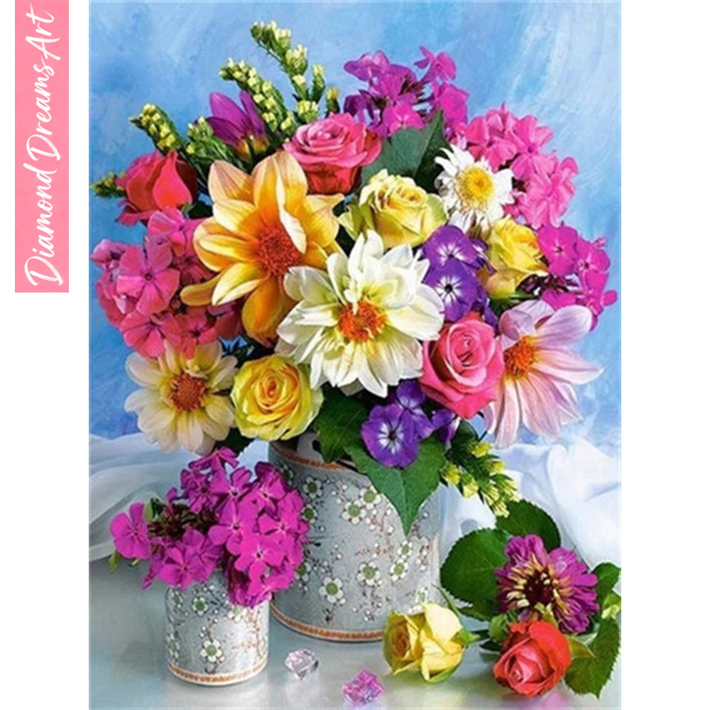 Resin Art Of Flowers - Full Diamond Mosaic Flower 5D Diamond