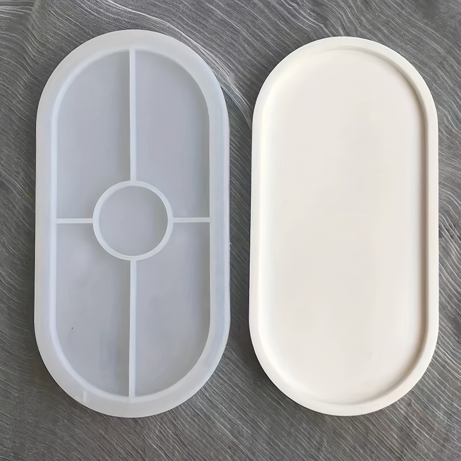Resin Art Clay - 1pc Oval Coaster Epoxy Resin Clay