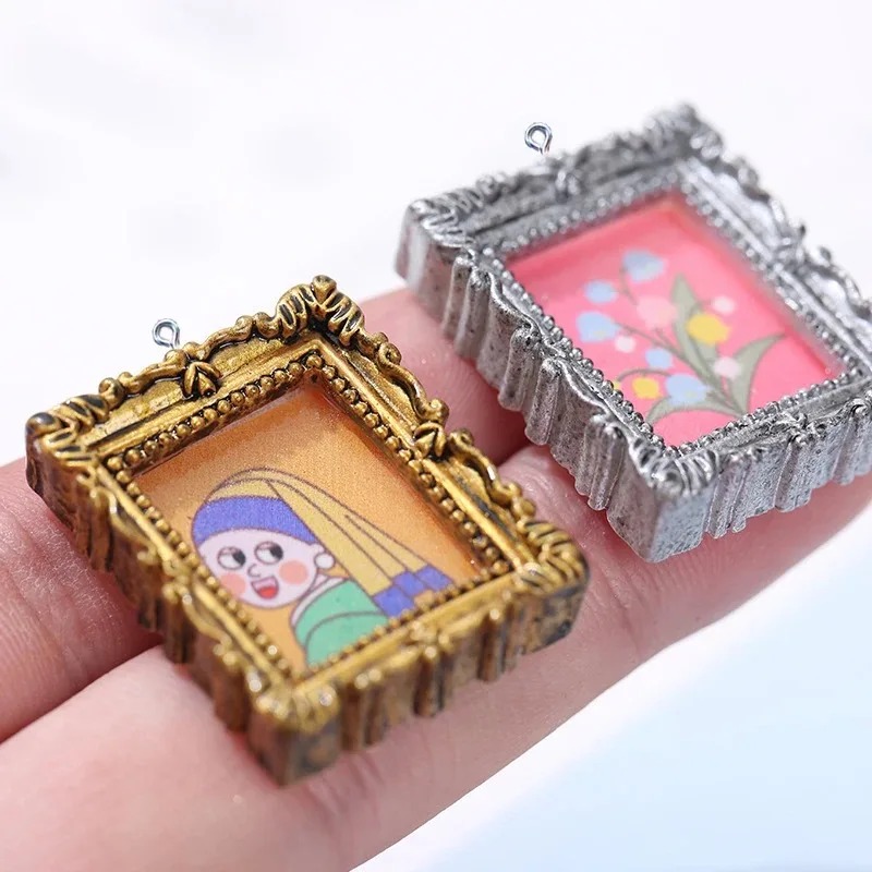 Resin Art Bracelet - 10Pcs Flatback Cabochon Vintage Resin Photo