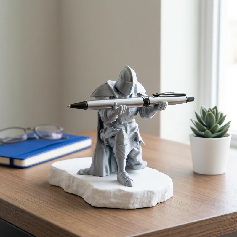 Resin Art Equipment - Knight Pen Holder Resin Medieval Armor