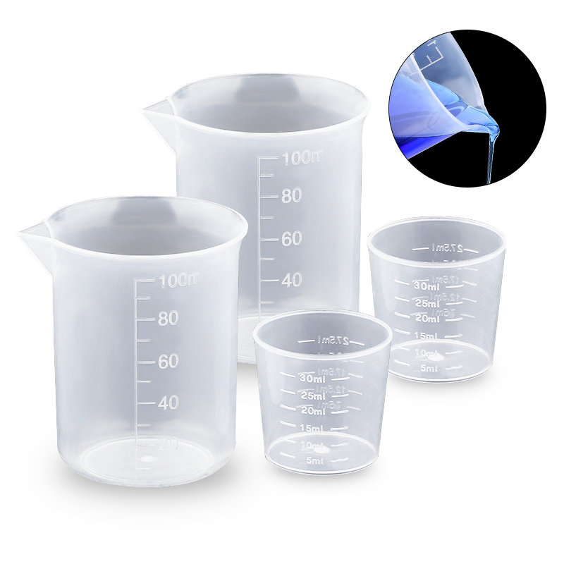 Resin Art Kitchen - 100ML&30ML Plastic Measuring Cup Graduated Beaker