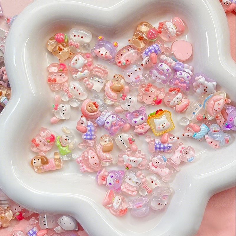 Resin Art Gift For Birthday - 10-100pcs mini smooth transparent mixed resin