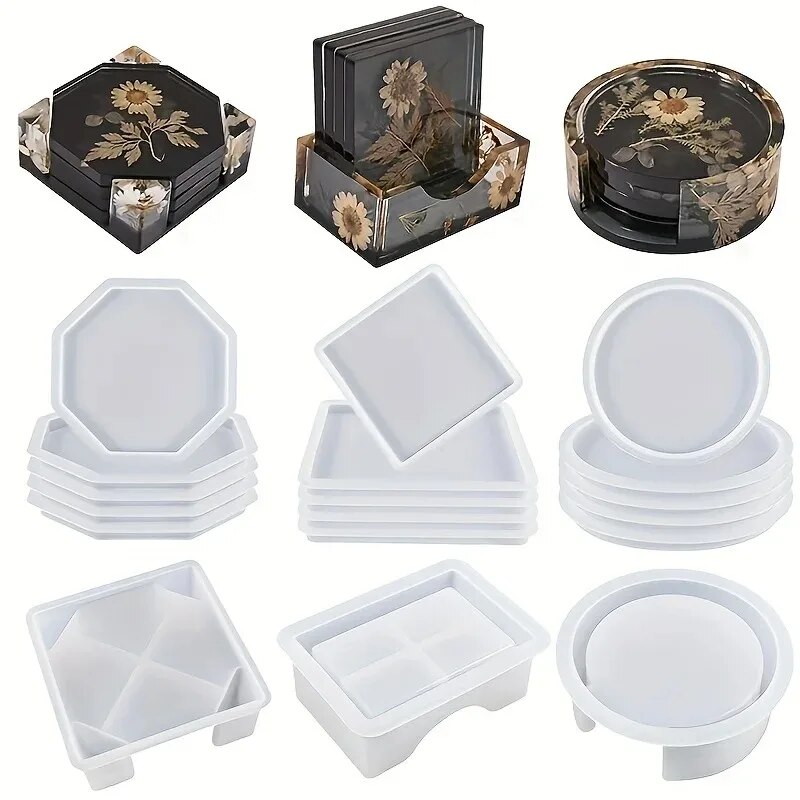 Resin Color Paste - Coaster Resin Molds Set Include 1pc