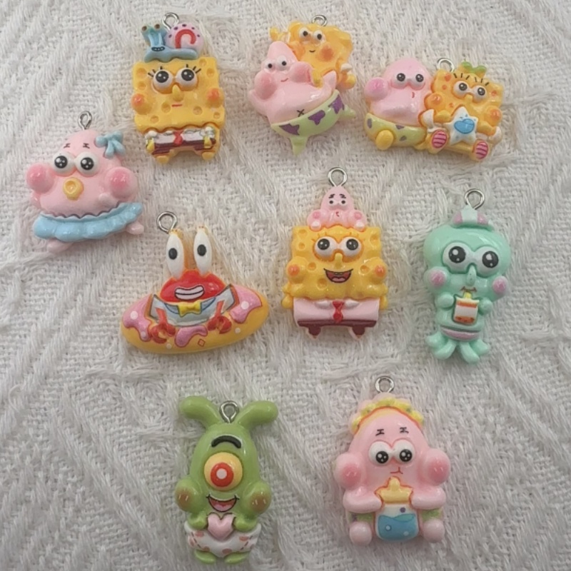 Resin Art Kits For Adults - 10pcs cartoon resin pendant, DIY jewelry