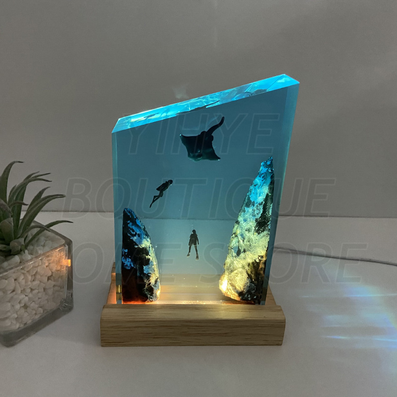 Resin Art Gift For Birthday - Marine Series Resin Art Piece -