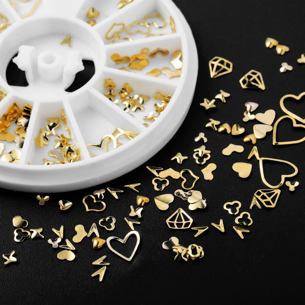 Resin Art Frame - 1Box Gold Nail Art Glitter Metal