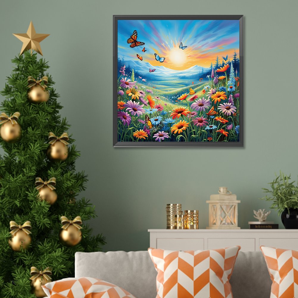 Resin Art Of Flowers - Diamond Painting Family Cute Deer Flower