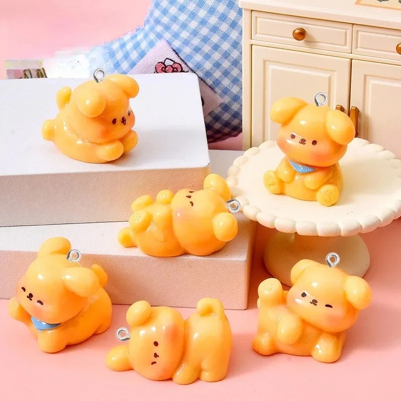 Resin Art Bracelet - 10Pcs Cute Cartoon Dog Acrylic Resin