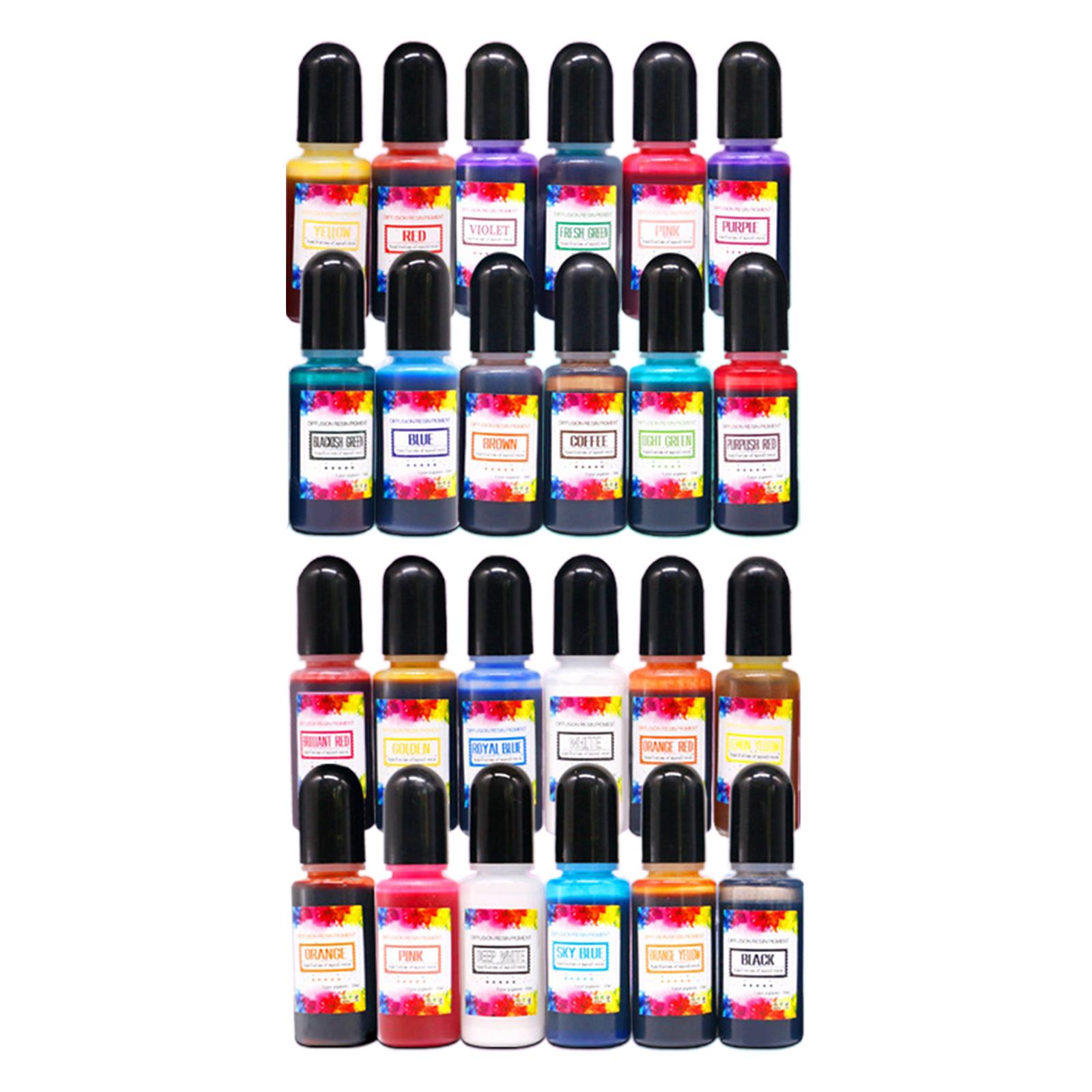 24Pcs Alcohol Inks Epoxy Resin - Resin Pigment Alcohol Ink recension och pris