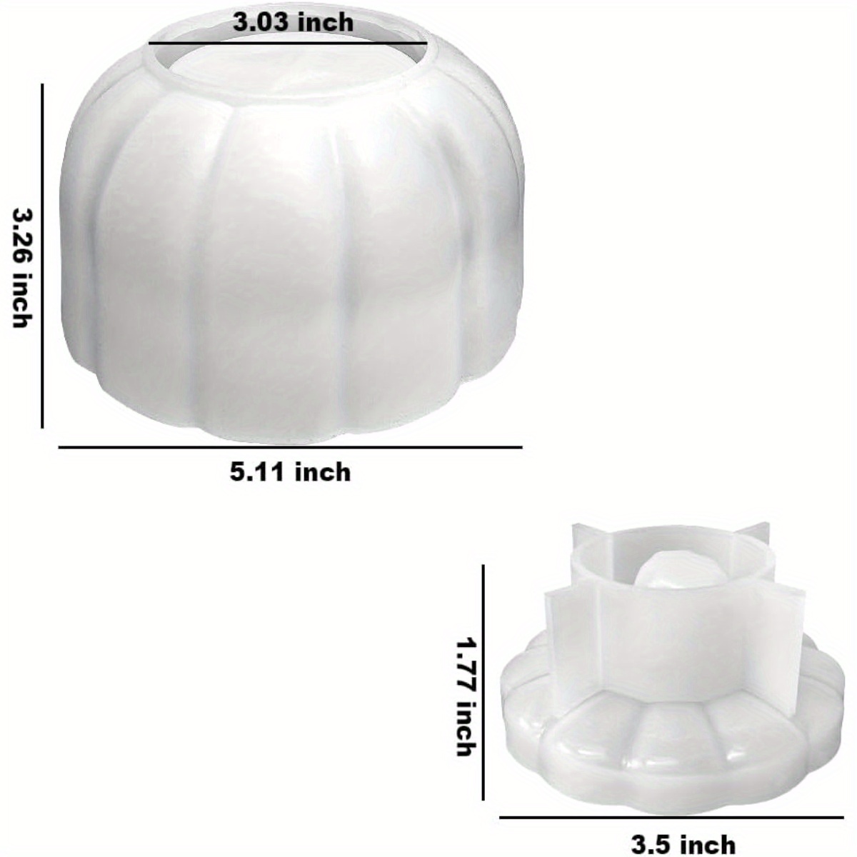 5'' Large Pumpkin Jar Mold, Ha - Resin Art Clay recension och pris