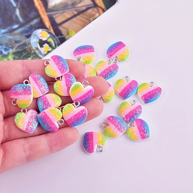 10Pcs Colorful Heart Resin Cha - Resin Art Kits For Adults recension och pris