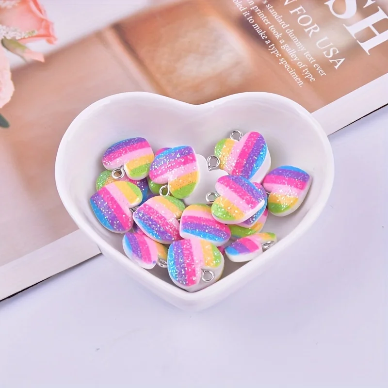 10Pcs Colorful Heart Resin Cha - Resin Art Kits For Adults recension och pris
