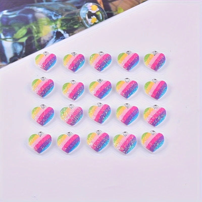 10Pcs Colorful Heart Resin Cha - Resin Art Kits For Adults recension och pris