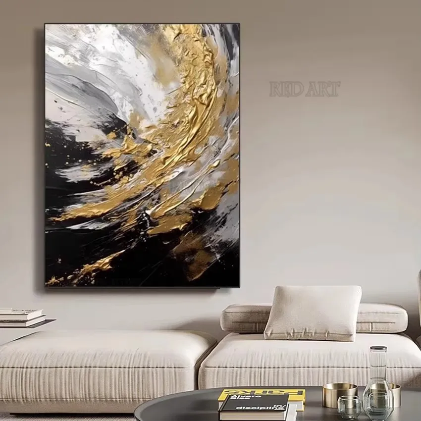 Large Size Contemporary Abstra - Resin Art On Canvas recension och pris