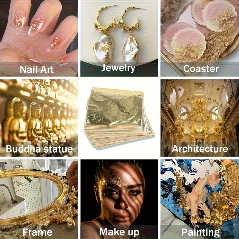 Set of 100Pcs Imitation Gold F - Resin Art Wedding Gift recension och pris