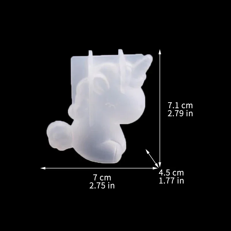 3D Geometric Silicone Unicorn  - Resin Art Clay recension och pris
