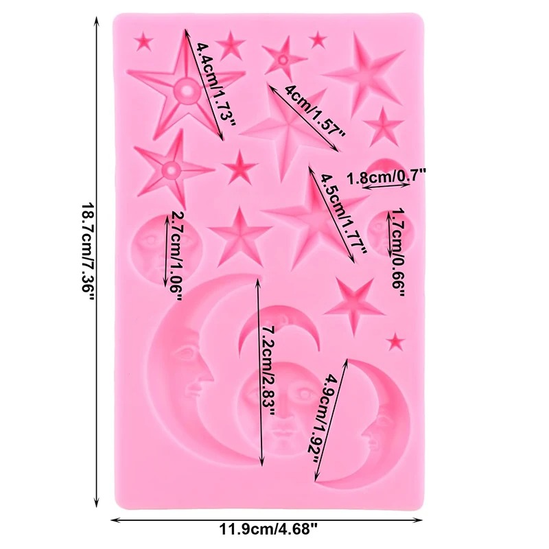 Sun Face Moon Stars Polymer Cl - Resin Art Clay recension och pris
