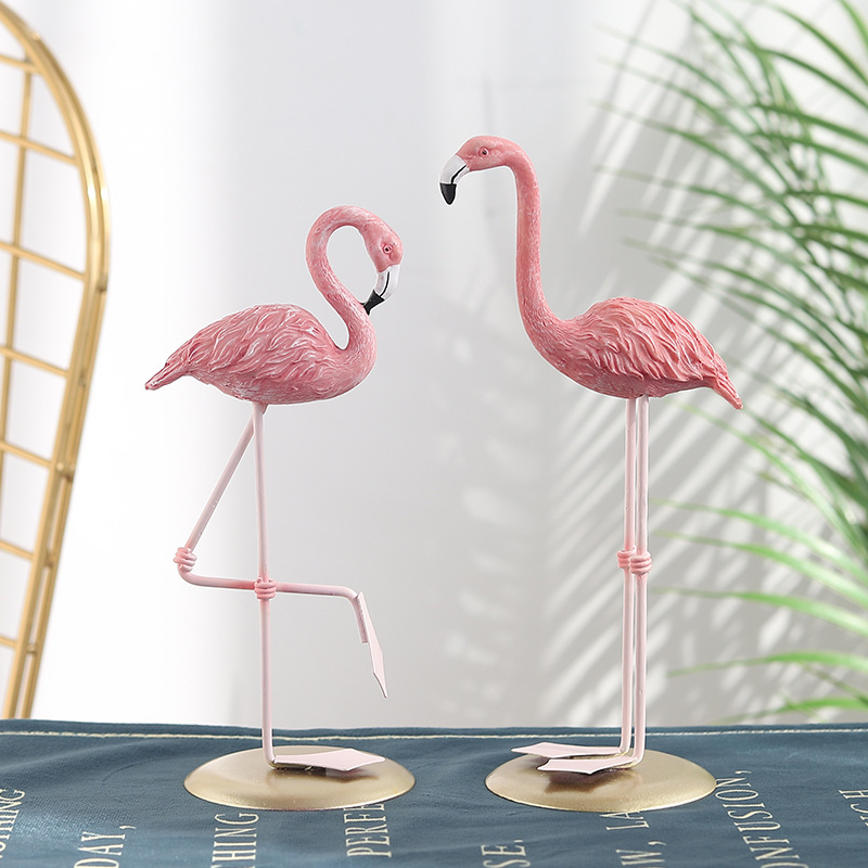 3PCS Pink Flamingo Figurines T - Resin Art Wedding Gift recension och pris