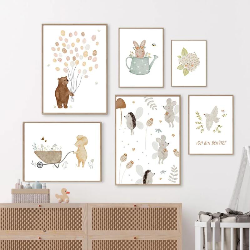 Boho Cartoon Farm Posters Prin - Resin Art Of Flowers recension och pris