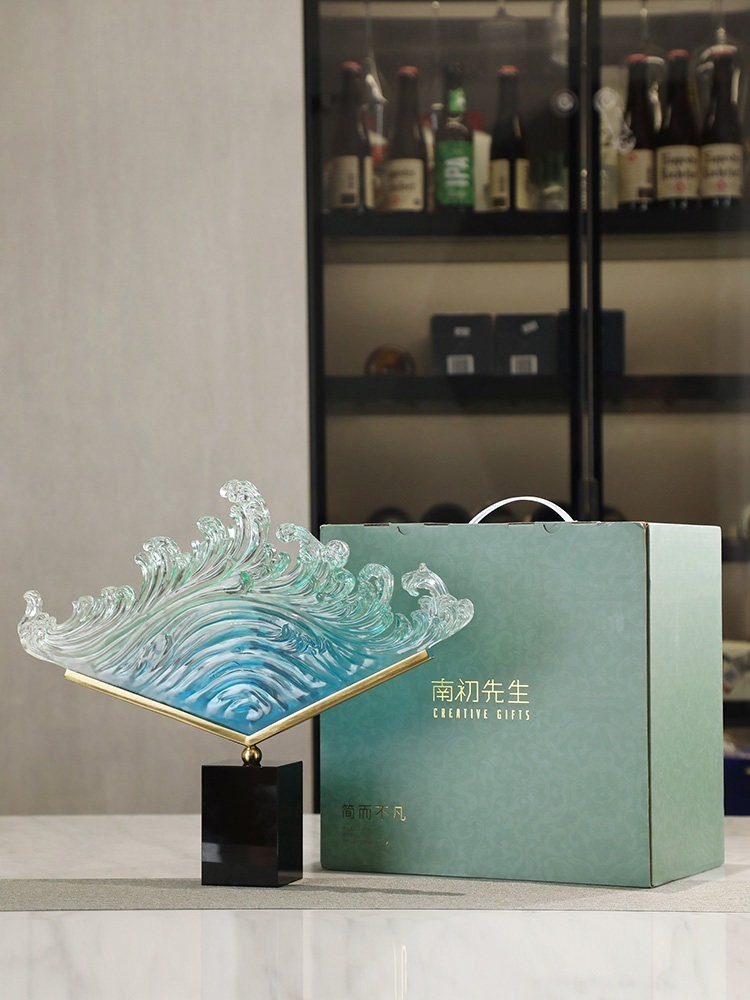 Transparent Gradient Ocean Wav - Resin Art Wedding Gift recension och pris