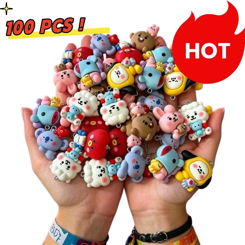 7pcs BT21 Resin Cartoon Charm  - Resin Art Kits For Adults recension och pris