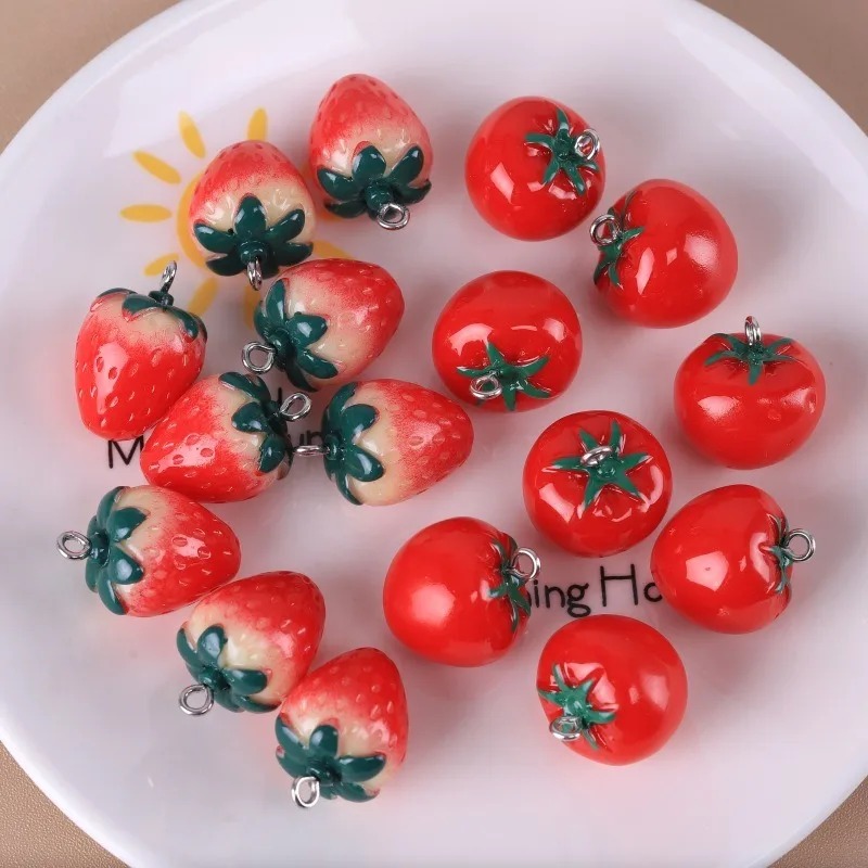 10 Pieces Realistic 3D Strawbe - Resin Art Bracelet recension och pris
