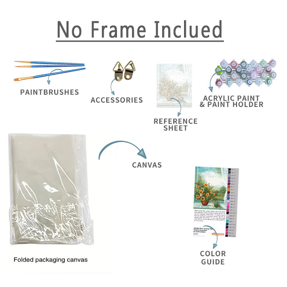 Paintings By Number Flower Sce - Resin Art On Canvas recension och pris