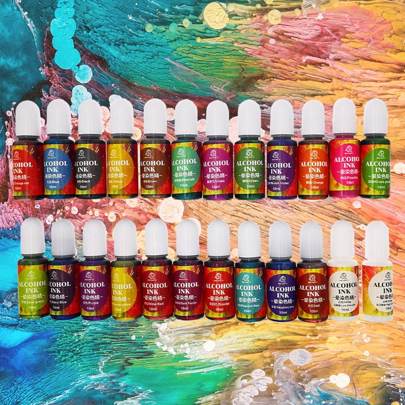 24 Color 10ml Art Ink Alcohol  - Resin Pigment Alcohol Ink recension och pris