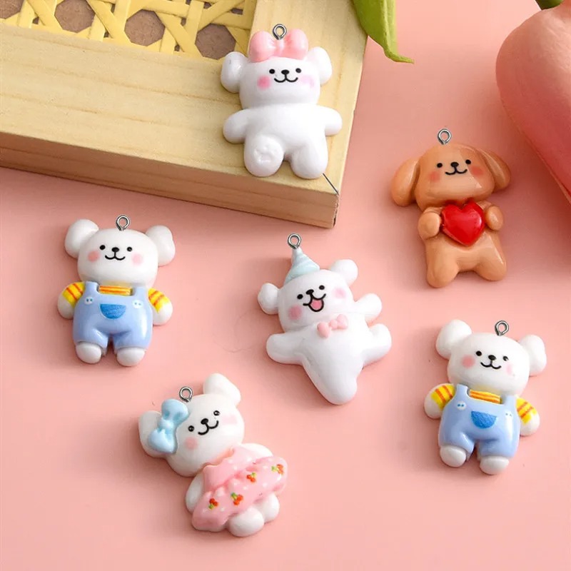 10pcs Cartoon Dog Resin Charms - Resin Art Bracelet recension och pris