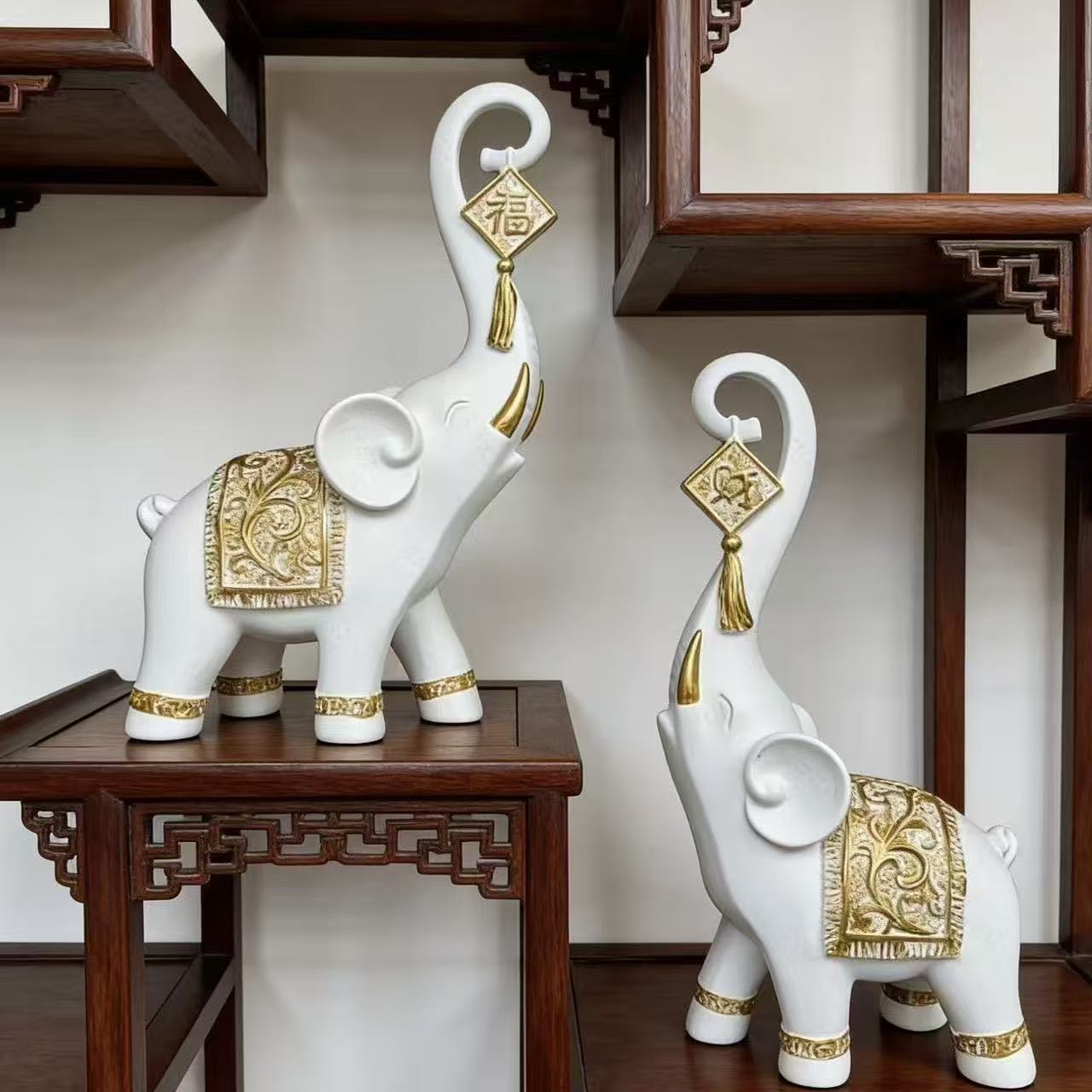 One Pair Chinese Style Lucky W - Resin Art Wedding Gift recension och pris
