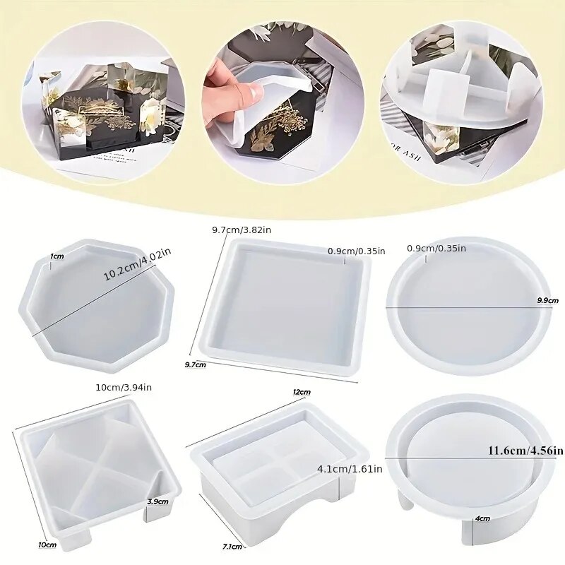 Coaster Resin Molds Set Includ - Resin Color Paste recension och pris