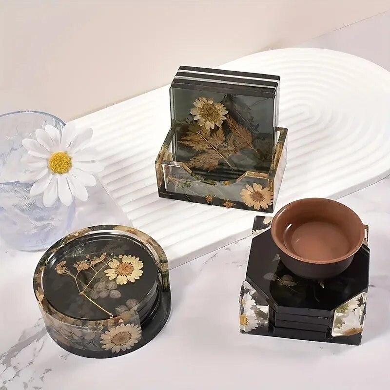 Coaster Resin Molds Set Includ - Resin Color Paste recension och pris