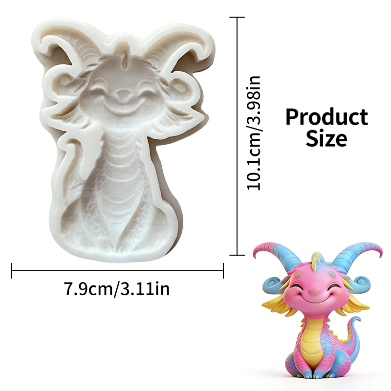 Cute little dragon silicone mo - Resin Art Clay recension och pris