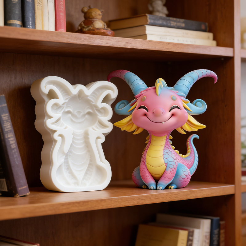 Cute little dragon silicone mo - Resin Art Clay recension och pris