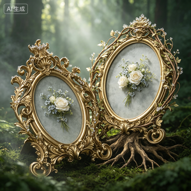 Retro Gold Oval Resin Photo Fr - Resin Art Wedding Gift recension och pris